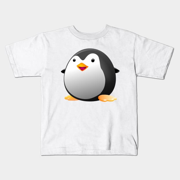 Cute baby penguin Kids T-Shirt by Farhad